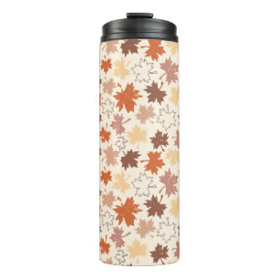 Herbstnatur, Erntedank des Herbstblattes Thermosbecher