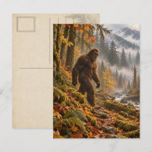 Herbstnebel Bigfoot Postkarte