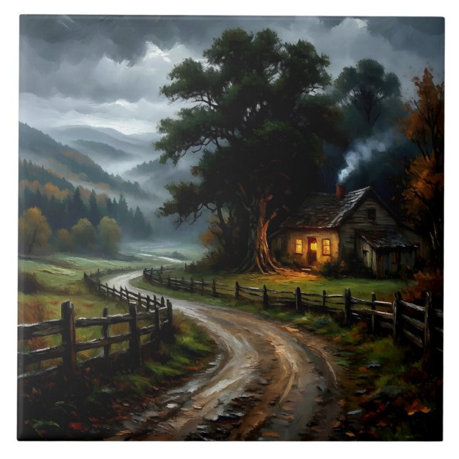 Herbstnebel Fliese (Vorderseite)