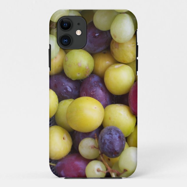 Herbstobst Fotografie, Pflaumen Trauben Grepingos Case-Mate iPhone Hülle (Rückseite)