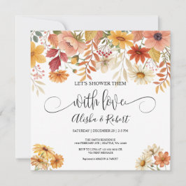 Herbstpaare Dusche Einladung