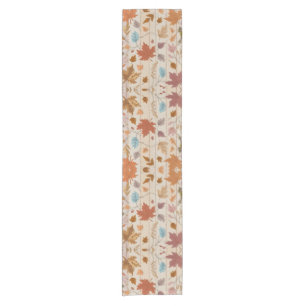 Herbstpatchwork Herbst Blätter Pastell Gold Orange Kurzer Tischläufer