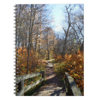 Herbstpfad. Notizblock