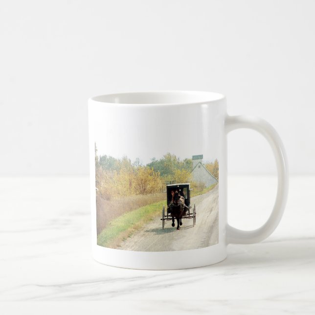 Herbstpferd und Buggy Kaffeetasse (Rechts)
