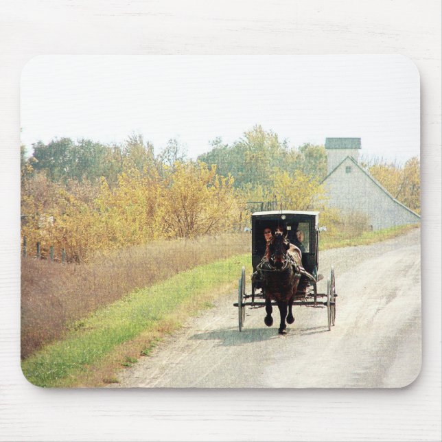 Herbstpferd und Buggy Mousepad (Vorne)