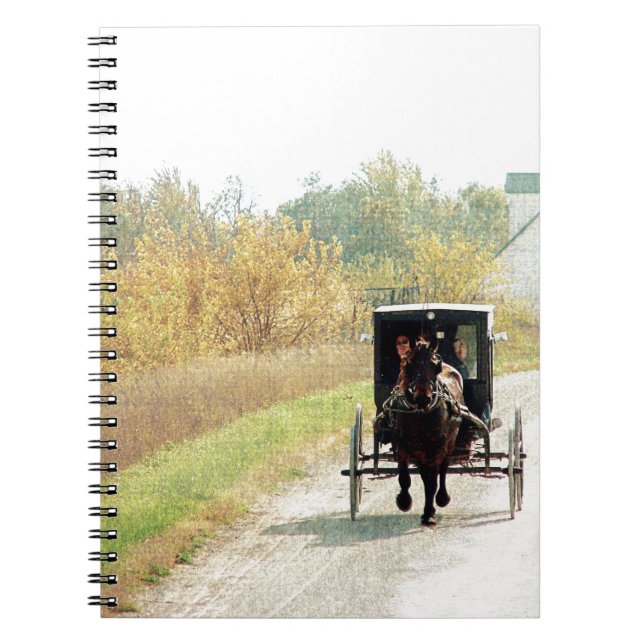 Herbstpferd und Buggy Notizblock (Vorderseite)