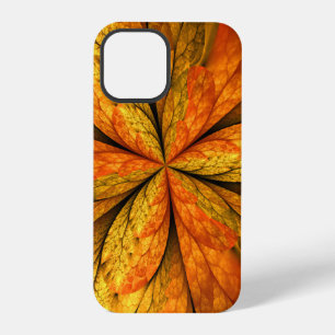 Herbstpflanze, moderne abstrakte fraktale Kunstbla iPhone 12 Pro Hülle