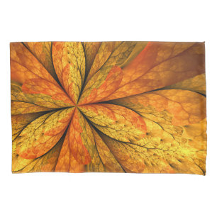Herbstpflanze, moderne abstrakte fraktale Kunstbla Kissenbezug