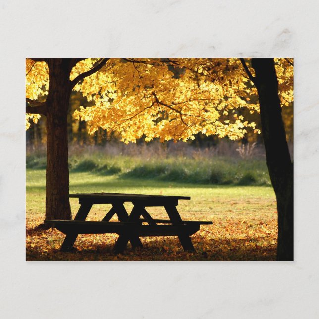 Herbstpicknick Postkarte (Vorderseite)