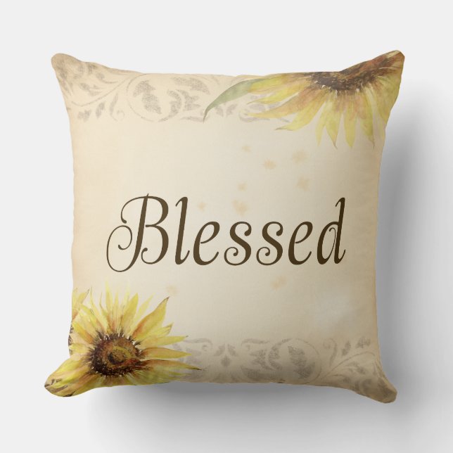 Herbstpillow - gesegnet - Sitzkissen Kissen (Vorderseite)