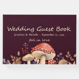 Herbstpilze und Hochzeiten von Pflanze in der Lieb Gästebuch