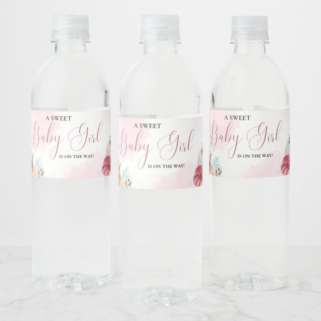 Herbstpink Pumpkin Floral Girl Dusche (Flaschen)