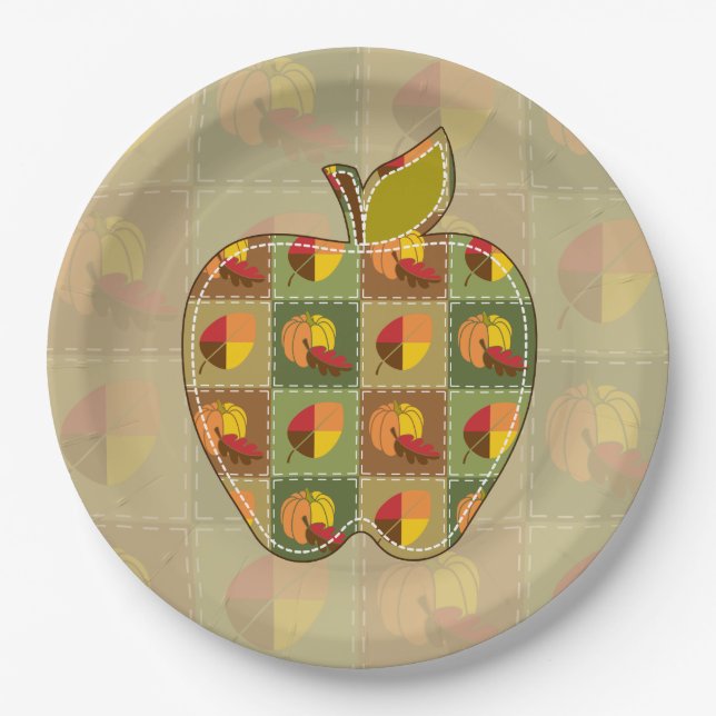 Herbstplatine Pappteller (Vorderseite)