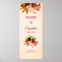 Herbstplendor floralrot gebürstetes Elfenbein-Brau
