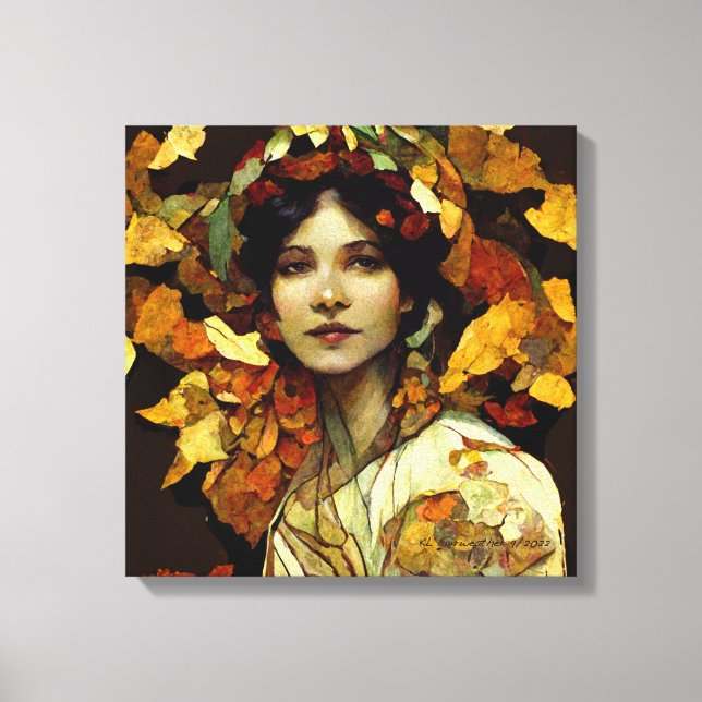 Herbstportrait "Aurelia" Leinwanddruck (Vorderseite)