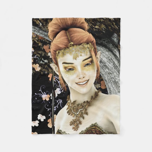 Herbstprinzessin Fleecedecke (Vorderseite)