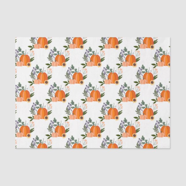 Herbstpumpen (Design 43 Yellow/Orange Series) Seidenpapier (Vorderseite)
