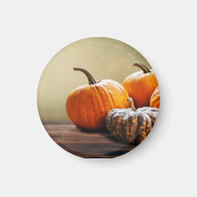 Herbstpumpen. Erntedank und Halloween noch. Magnet (Vorne)