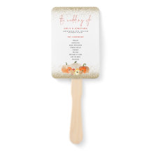 Herbstpumpen Florals Glitzer Hochzeitsprogramm