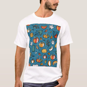Herbstpumpen: Handgezogene Gemüse T-Shirt