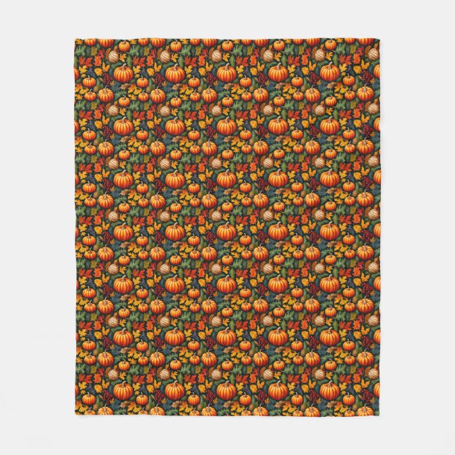 Herbstpumpen und Berries Fleecedecke (Vorderseite)