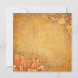 Herbstpumpen und Blattbildern Mitteilungskarte