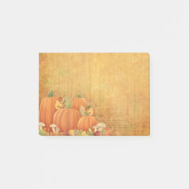 Herbstpumpen und Blattbildern Post-it Klebezettel