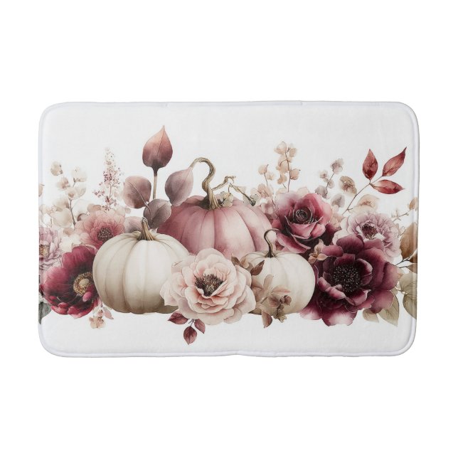 Herbstpumpen und Blume Badematte (Vorderseite)