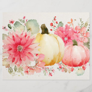 Herbstpumpen und Blume fallen Scapbook Paper