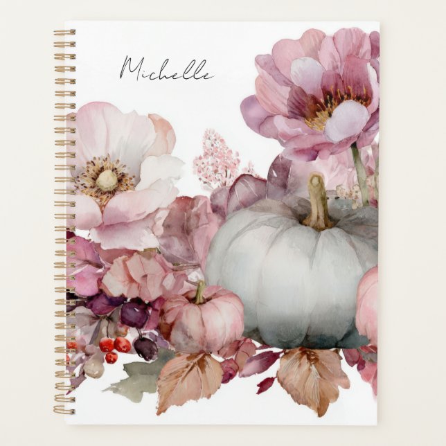 Herbstpumpen und Blume Planer (Vorderseite)