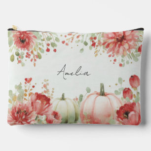 Herbstpumpen und Blume Zubehörtasche