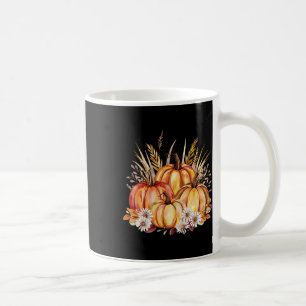 Herbstpumpen und Weizenernte Thanksgivin Kaffeetasse