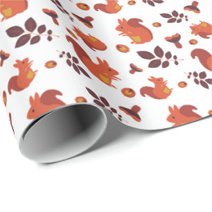 Herbstquirrel Acorn Geschenkpapier