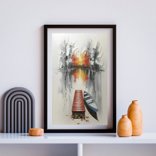 Herbstreflektion Dockside Poster