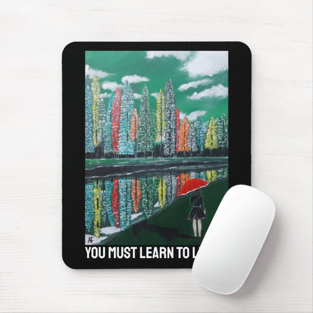 Herbstreflexionsmalerei von Alfred Fox Mousepad (Mit Mouse)