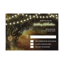 Herbstreihenleuchten Eichenbaum Hochzeitskarten