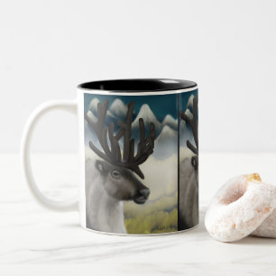 Herbstreverie: Majestic Rentier Zweifarbige Tasse