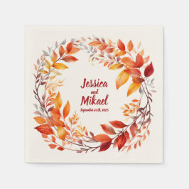Herbstring: Personalisierte Hochzeit von Napkins Serviette