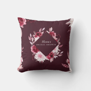 Herbstromanze Goldrahmen Florale Hochzeitsdusche Kissen