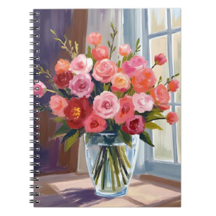 Herbstrosenstrauß Floral Herbst Notizblock