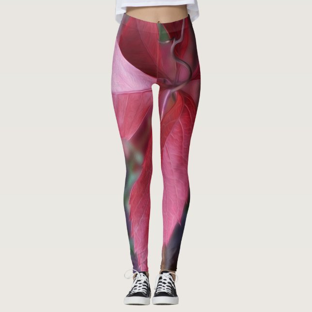 Herbstrot Leggings (Vorderseite)