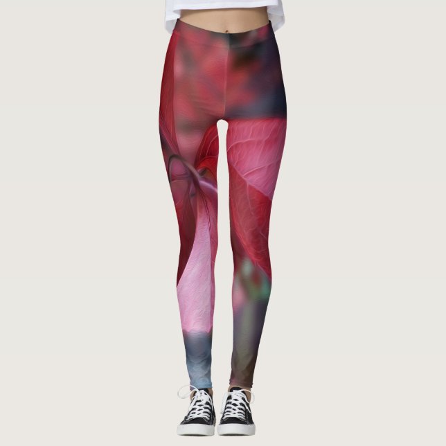 Herbstrot Leggings (Vorderseite)