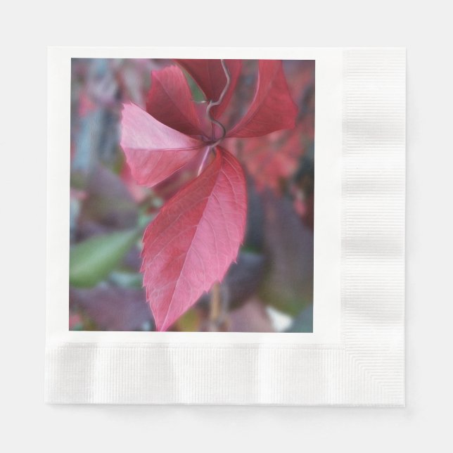 Herbstrot Serviette (Vorderseite)