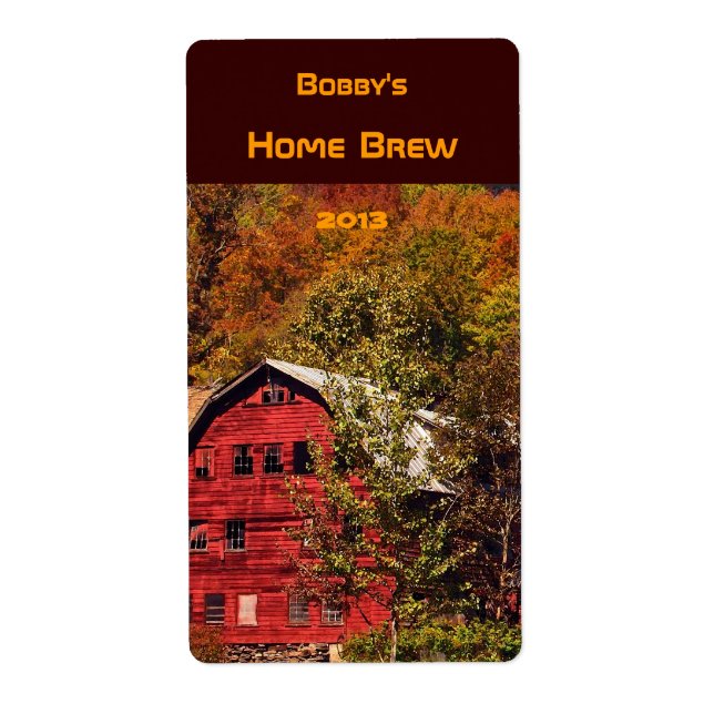 Herbstroter Stallbeerlabel (Vorne)