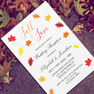 Herbstrückgang in der Liebe lässt Hochzeitsempfang Einladung