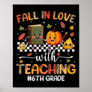 Herbstrückgang in Liebe mit Lehre Herbst 6. Poster