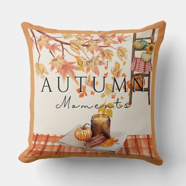 Herbstruhige Momente Pillow Cosy Fall Zuhause Kissen (Vorderseite)