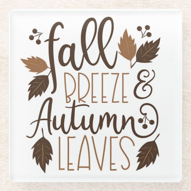 Herbstrutsche Glasuntersetzer (Vorderseite)