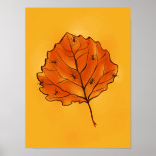 Herbstsaison Blatt Art Liebhaber Poster