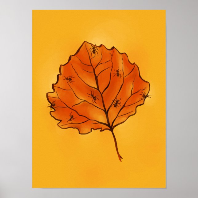 Herbstsaison Blatt Art Liebhaber Poster (Vorne)